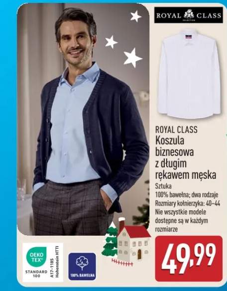 koszula z długim rękawem męska