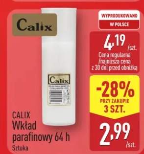 Wkład parafinowy do znicza