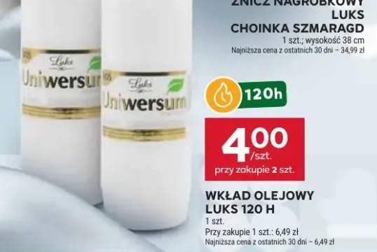 wkład olejowy do znicza