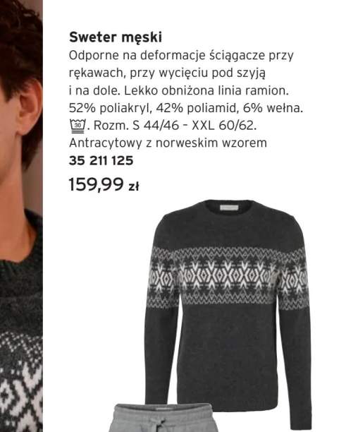 sweter męski