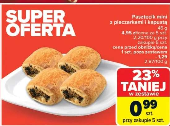 pasztecik z pieczarkami