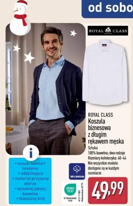 koszula z długim rękawem męska