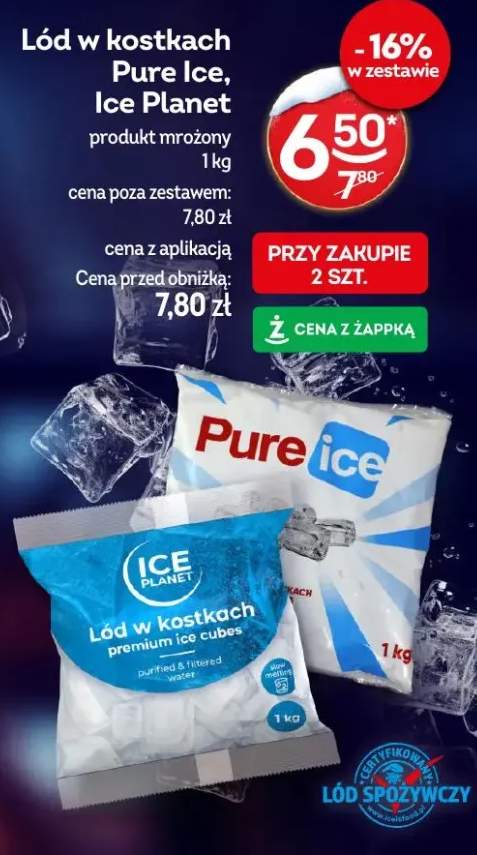 lód w kostkach