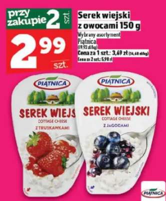 serek wiejski z owocami