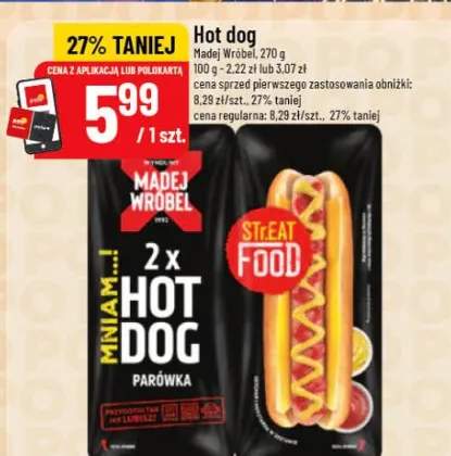 hot dog z parówką