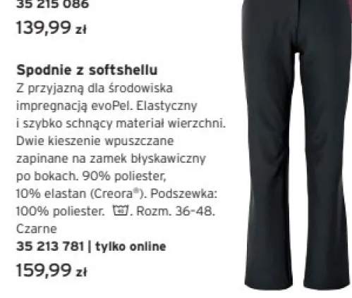 spodnie softshell damskie