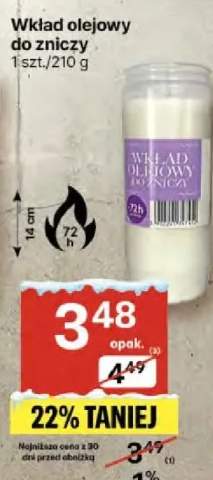 wkład olejowy do znicza