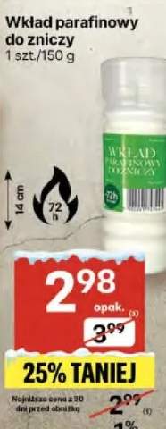 wkład parafinowy do znicza