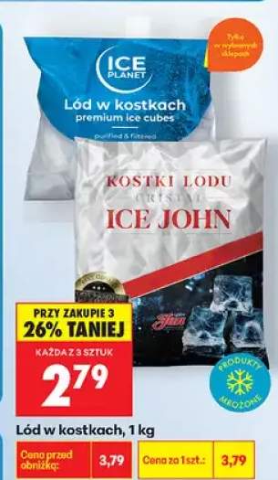 lód w kostkach