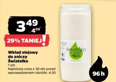 wkład olejowy do znicza