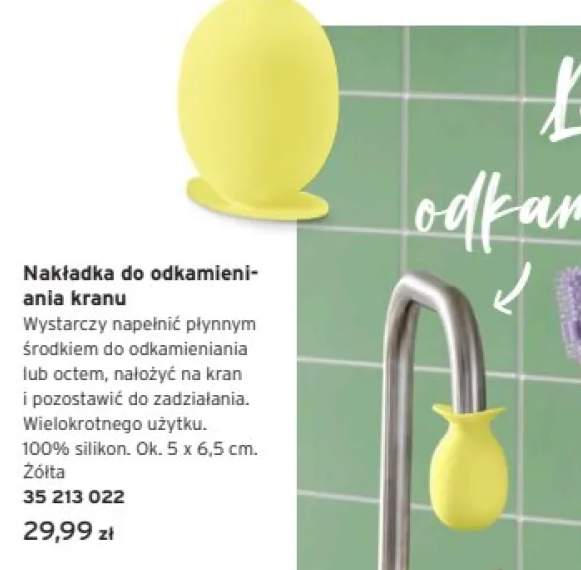 Nakładka odkamieniająca kran