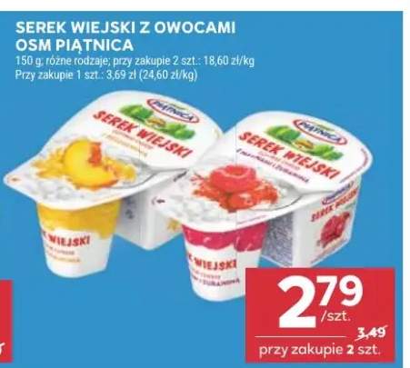 serek wiejski z owocami