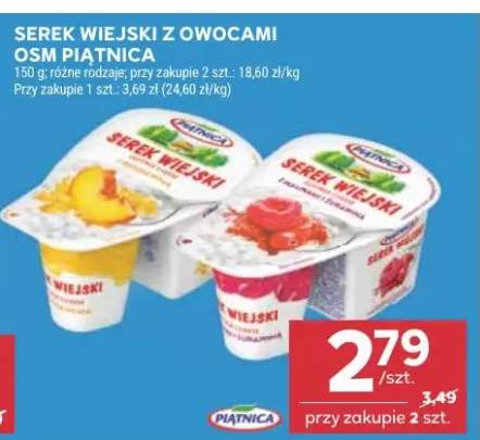 serek wiejski z owocami