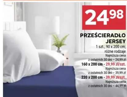 prześcieradło jersey
