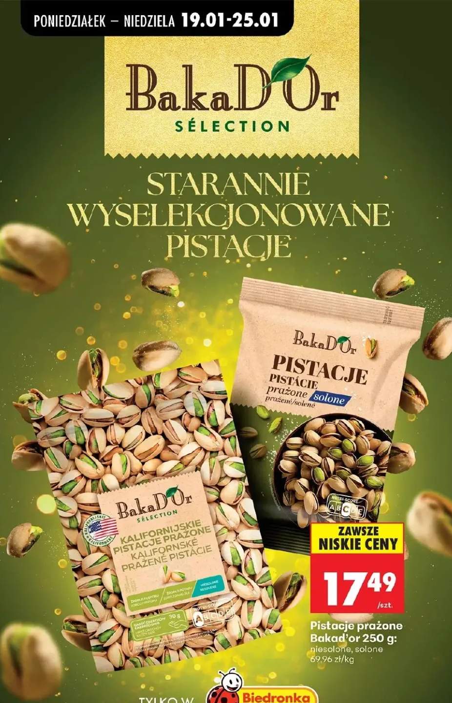 pistacje prażone