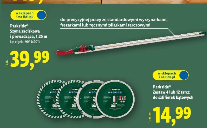 zestaw tarcz do cięcia