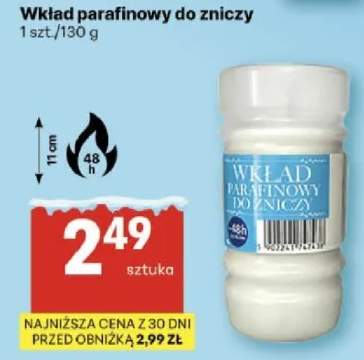 wkład parafinowy do znicza