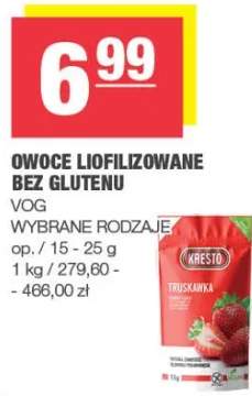 owoce liofilizowane