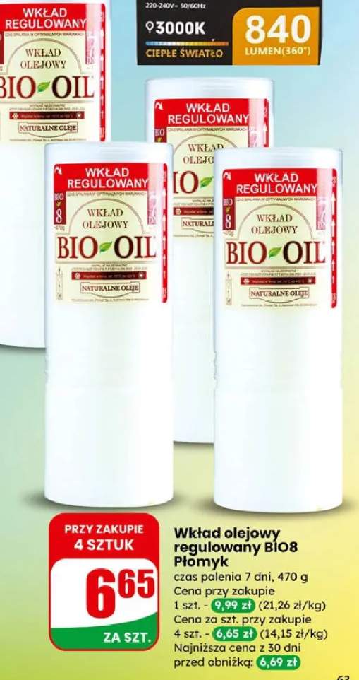 Wkład olejowy do znicza