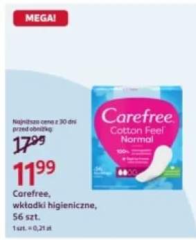 Wkładki higieniczne Carefree, 56 szt.