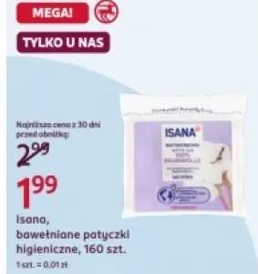 Patyczki higieniczne Isana, 160 szt.