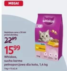 Sucha karma Whiskas pełnoporcjowa dla kota, 1,4 kg