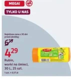 Worki na śmieci Rubin, 30 L, 25 szt.