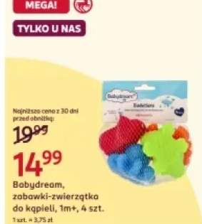 Zabawki Babydream zabawki-zwierzątka do kąpieli, 1m+, 4 szt.