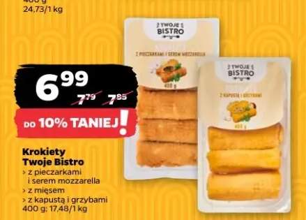 Krokiety z pieczarkami i serem mozzarella z mięsem z kapustą i grzybami