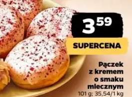 Pączek z kremem o smaku mlecznym