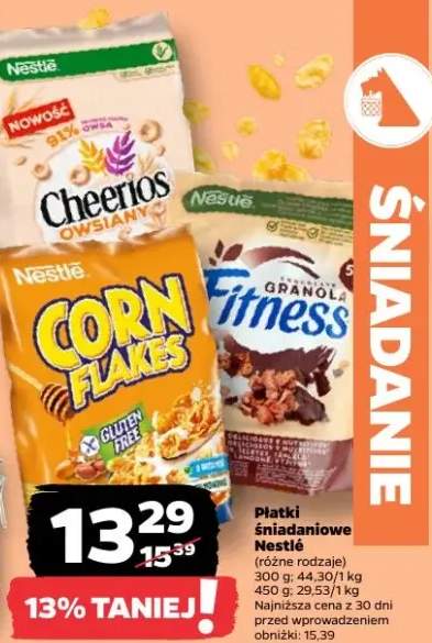 Płatki śniadaniowe różne rodzaje 300g, 500g