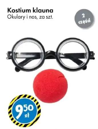 Kostium klauna - okulary i nos