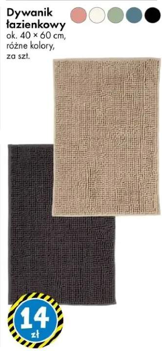 Dywanik łazienkowy ok. 40 × 60 cm, różne kolory