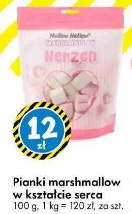 Pianki marshmallow w kształcie serca 100 g