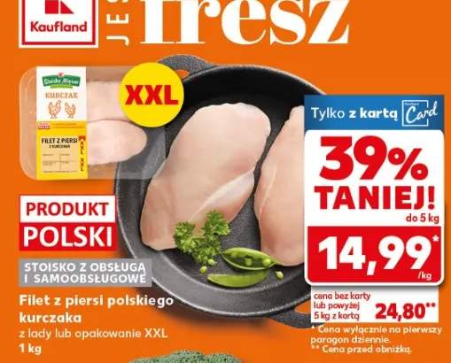 Filet z piersi polskiego kurczaka z łady lub opakowanie XXL