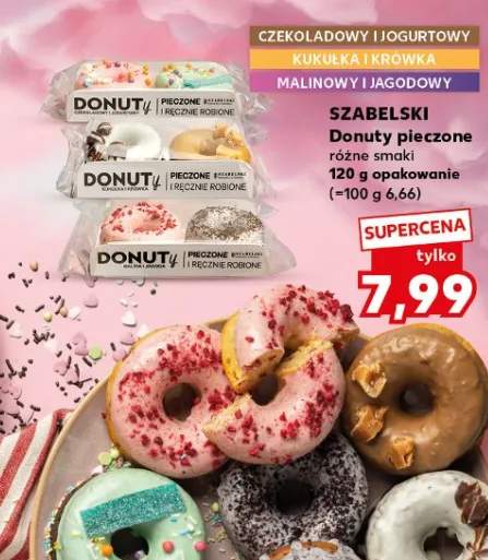 Donaty pieczone różne smaki kukurza i krówka, malinowy i jagodowy
