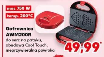 Gofrownica do serc na patyki, obudowa Cool Touch, nieprzywieralna powłoka