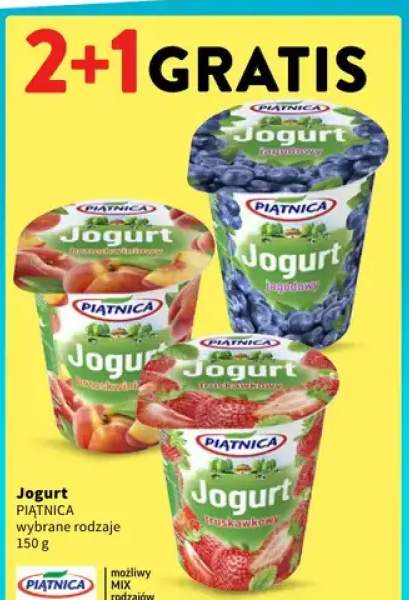 Jogurt PIĄTNICA wybrane rodzaje