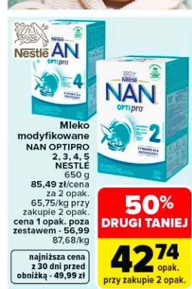 Mleko modyfikowane Nan Optipro 1, 2, 3, 4