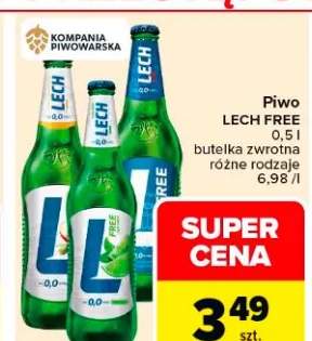 Piwo Lech Free butelka zwrotna różne rodzaje