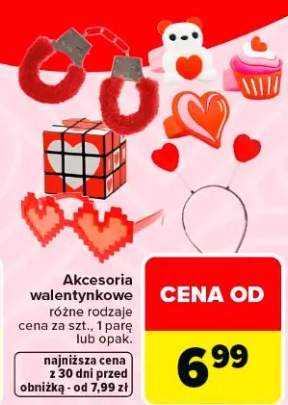 Akcesoria walentynkowe różne rodzaje