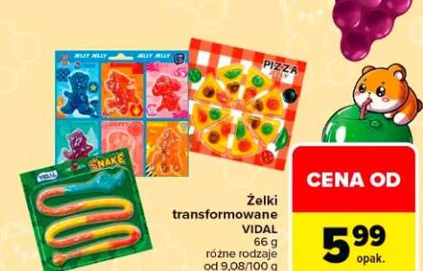 Żelki transformowane różne rodzaje