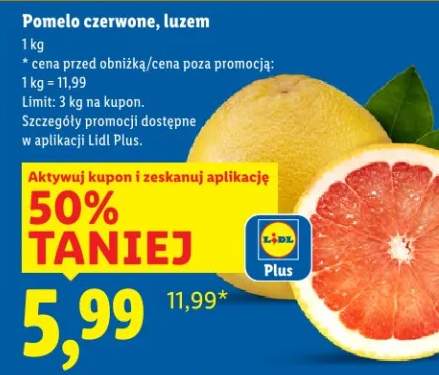 Pomelo czerwone luzem