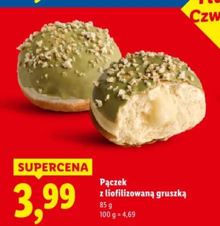 Pączek z liofilizowaną gruszką