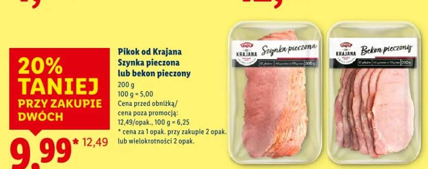 Szynka pieczona lub bekon pieczony