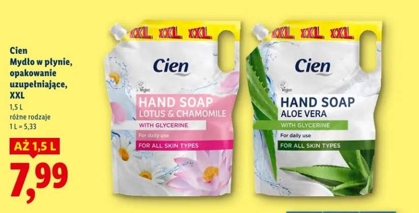 Mydło w płynie, opakowanie uzupełniające, XXL Aloe Vera