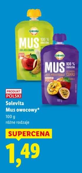 Mus owocowy różne rodzaje