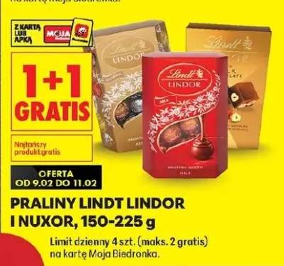 Praliny Lindt Lindor i Nuxor