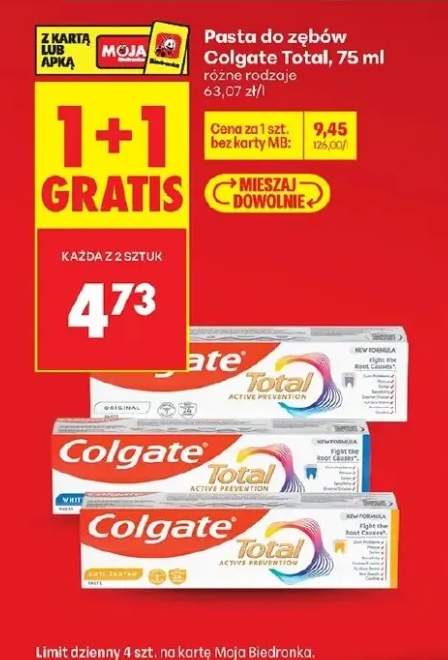 Pasta do zębów Total różne rodzaje
