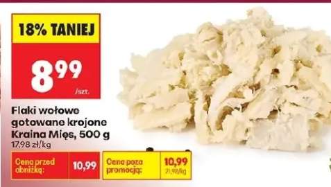 Flaki wołowe gotowane krajone